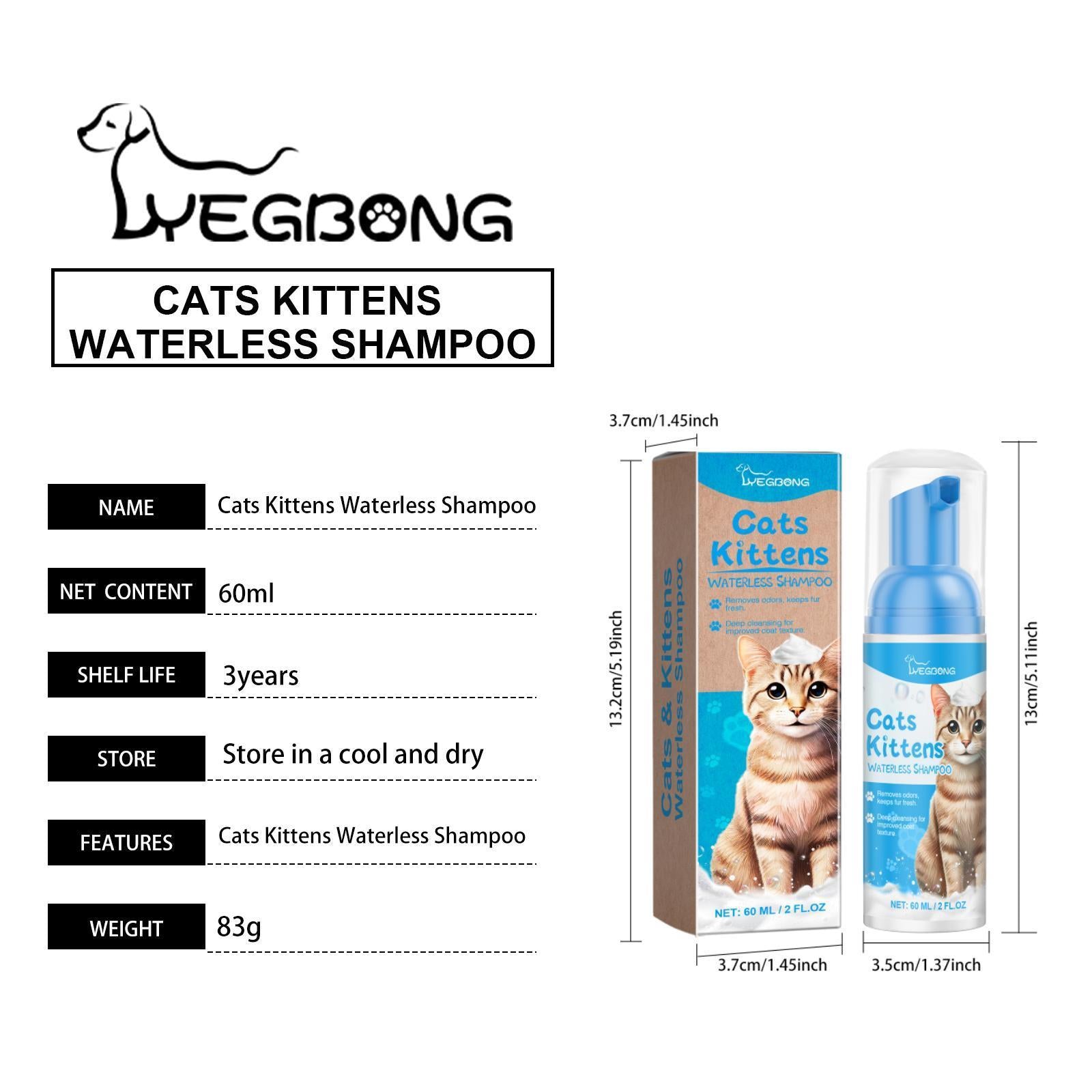 Cat Cleaning Mousse Mild Non-irritating