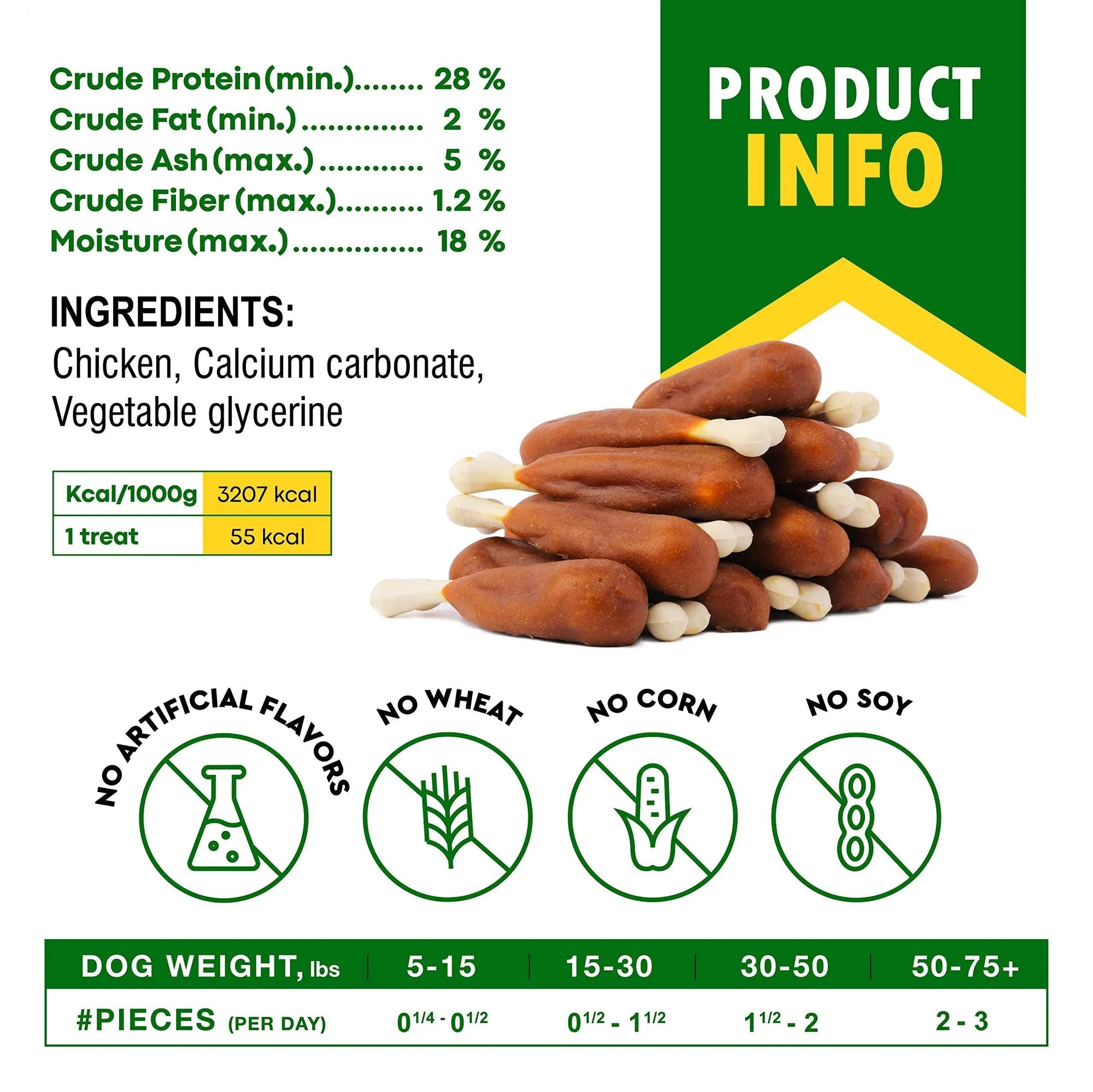 Dog Calcium Bones Wrapped Chicken & Rawhide