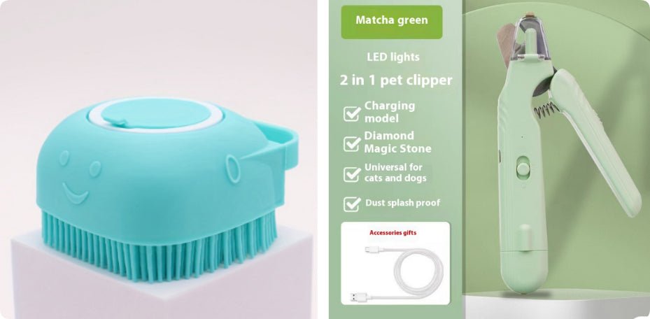 2 - in - 1 Pet Nail Clippers with LED Light - Mascotitas