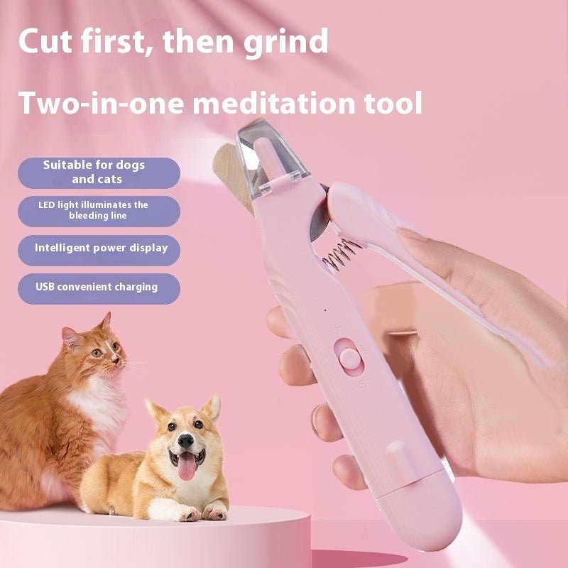 2 - in - 1 Pet Nail Clippers with LED Light - Mascotitas