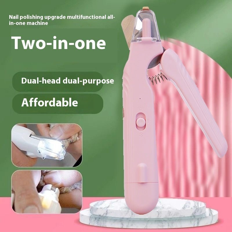 2 - in - 1 Pet Nail Clippers with LED Light - Mascotitas