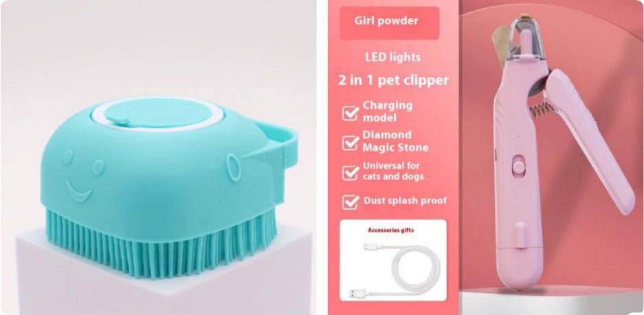 2 - in - 1 Pet Nail Clippers with LED Light - Mascotitas