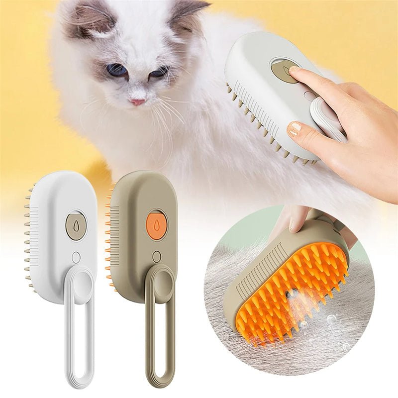 3 - in - 1 Electric Steam Brush for Cats & Dogs - Mascotitas