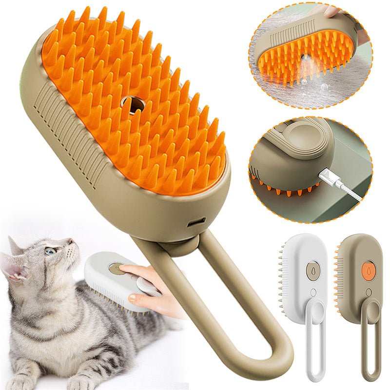 3 - in - 1 Electric Steam Brush for Cats & Dogs - Mascotitas