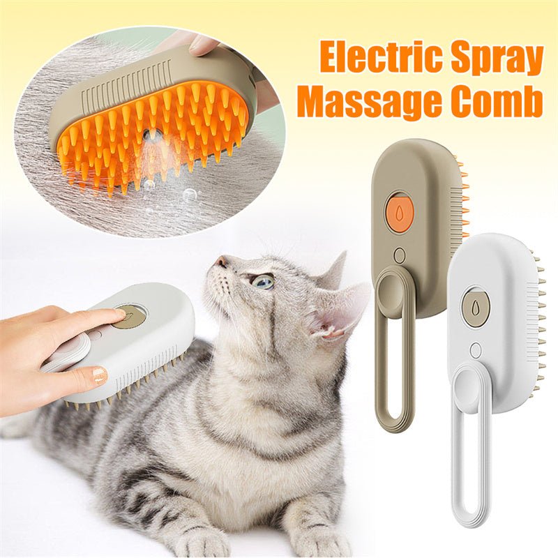 3 - in - 1 Electric Steam Brush for Cats & Dogs - Mascotitas