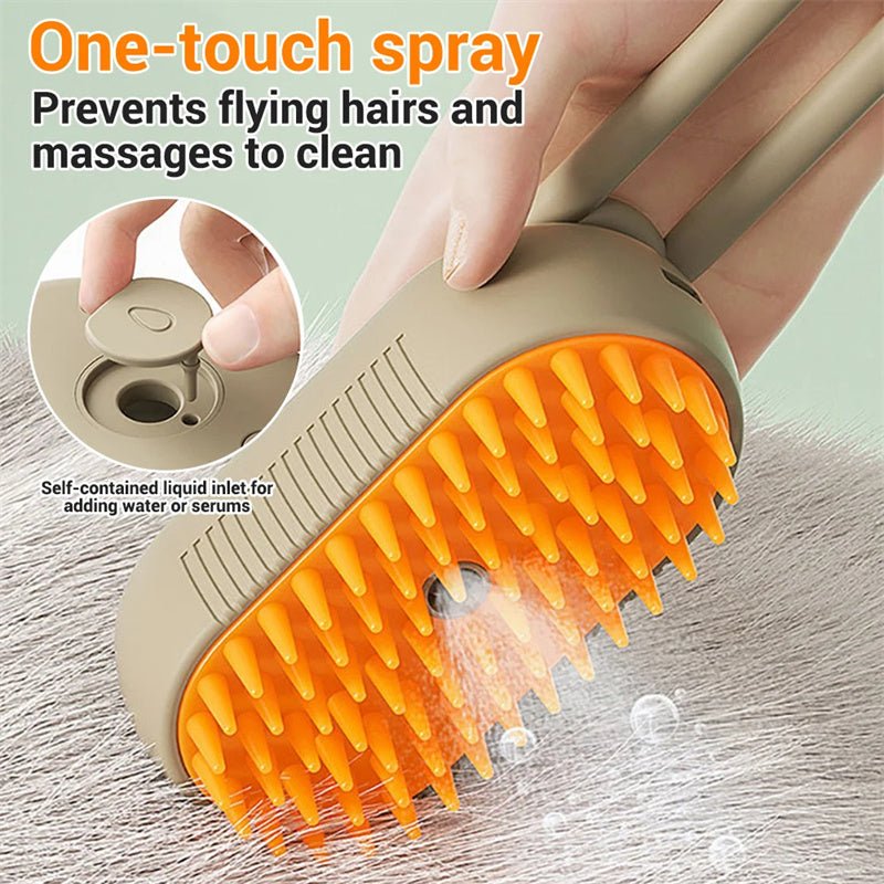 3 - in - 1 Electric Steam Brush for Cats & Dogs - Mascotitas