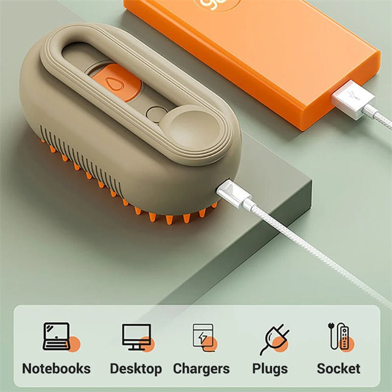 3 - in - 1 Electric Steam Brush for Cats & Dogs - Mascotitas
