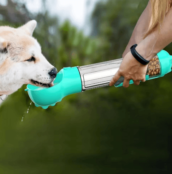 3 - in - 1 Portable Dog Water Bottle and Food Dispenser - Mascotitas