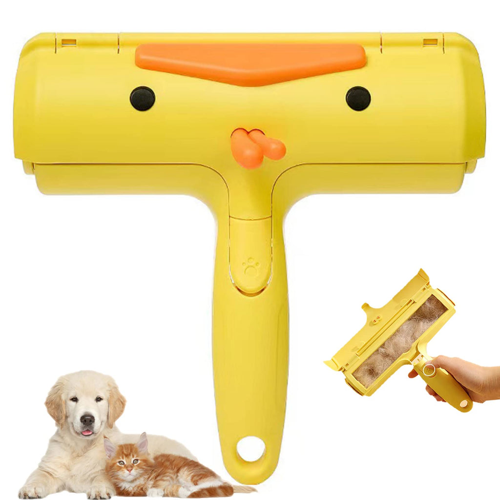 Reusable pet hair remover roller