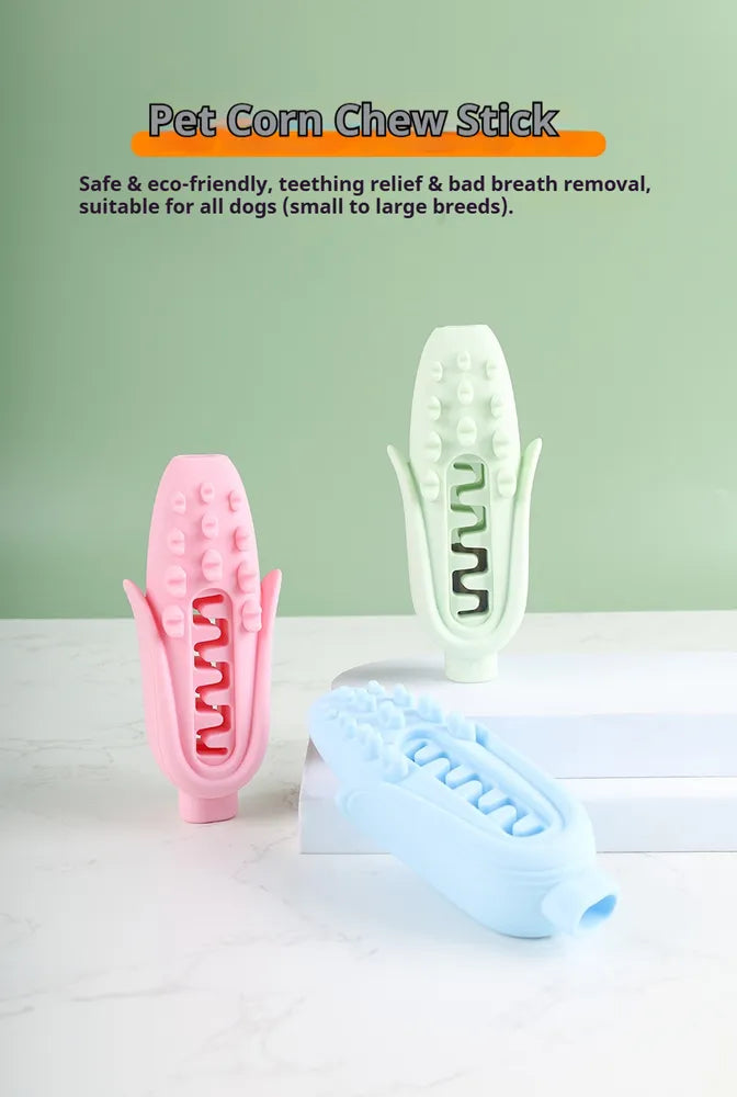 Silicone Corn Chew Toy for Dogs — All Sizes
