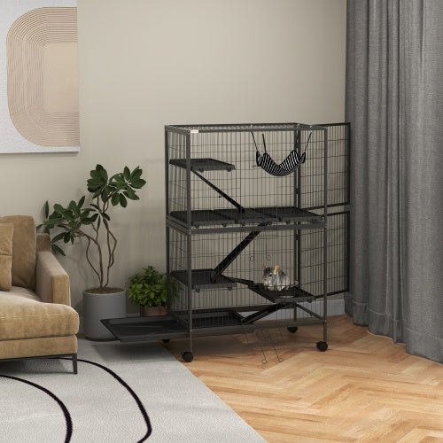 5 Tiers Of Small Animal Cages, Ferret Cages, Large Chinchilla Cages With Hammock Fittings And Heavy Duty Wires - Mascotitas