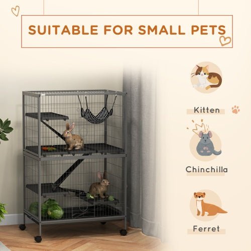 5 Tiers Of Small Animal Cages, Ferret Cages, Large Chinchilla Cages With Hammock Fittings And Heavy Duty Wires - Mascotitas