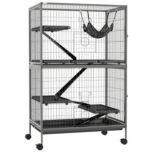 5 Tiers Of Small Animal Cages, Ferret Cages, Large Chinchilla Cages With Hammock Fittings And Heavy Duty Wires - Mascotitas