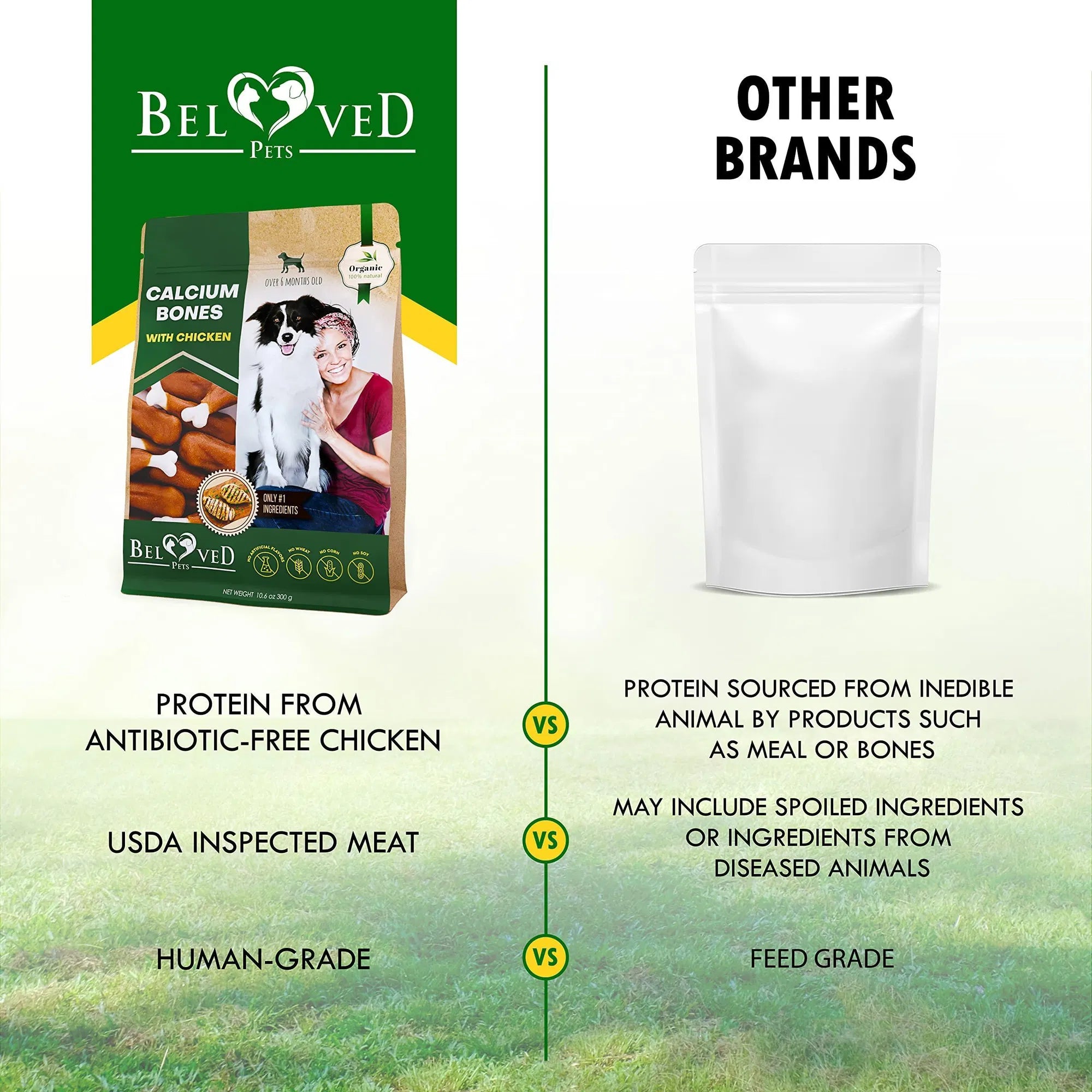 Dog Calcium Bones Wrapped Chicken & Rawhide