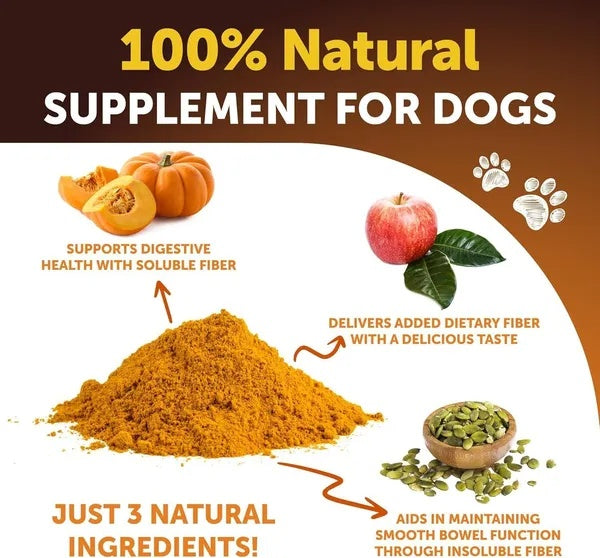 Pumpkin Powder For Dogs . Fiber Supplement For Firm Stool Poop Anti Diarrhea Gas Relief Made In USA