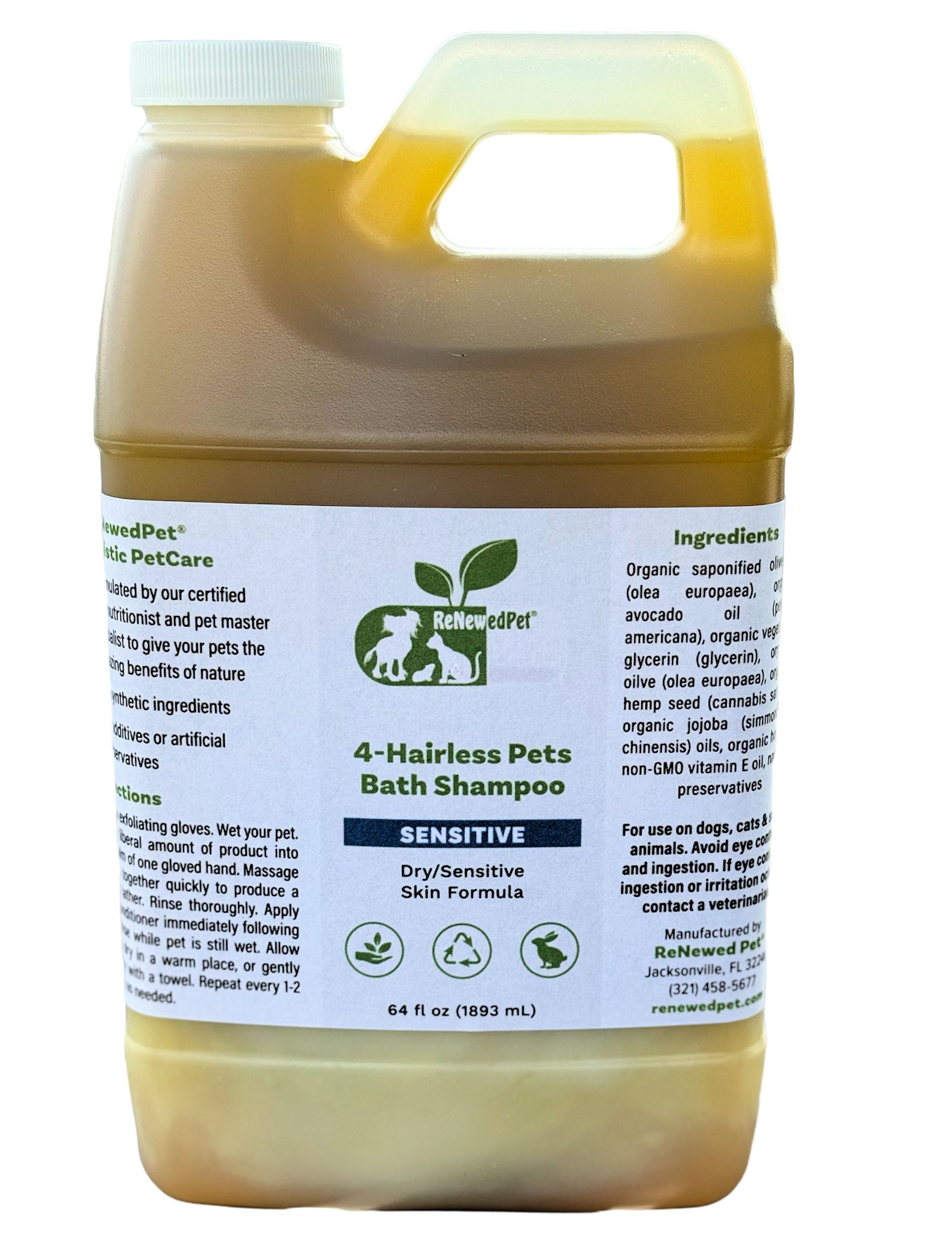 4-HAIRLESS PETS SENSITIVE SHAMPOO