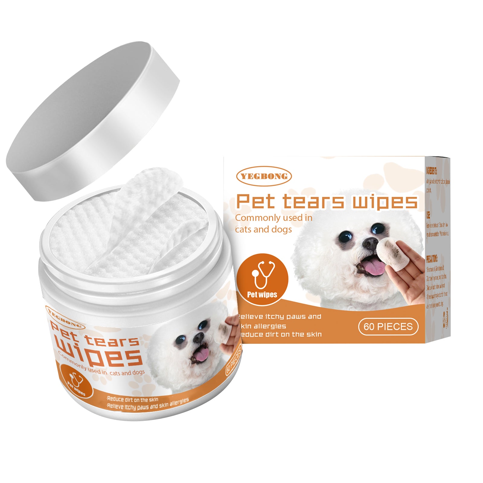 Pet Eye Cleaning Wipes — Tear Stain Remover