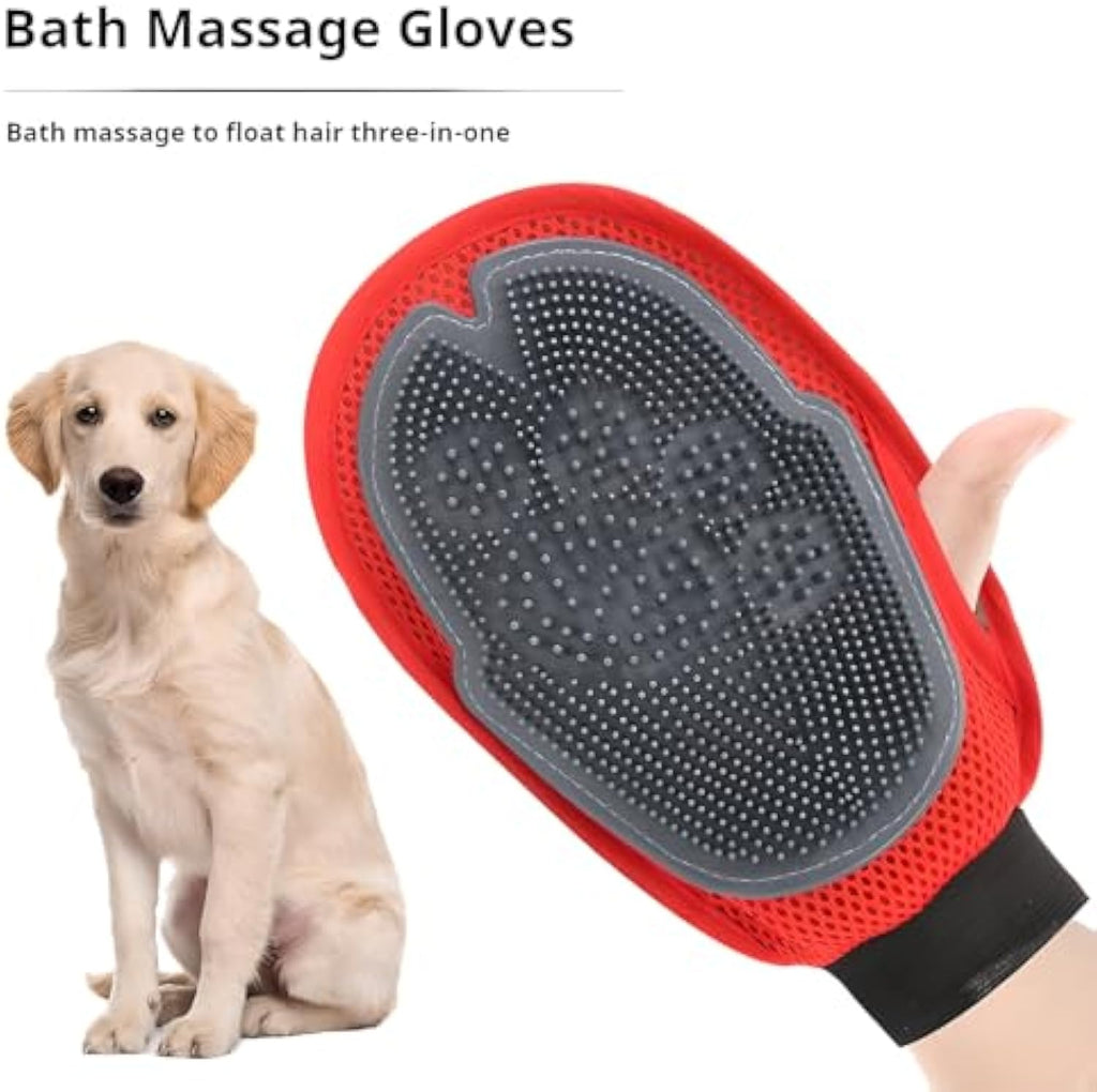 Bathing and deshedding glove
