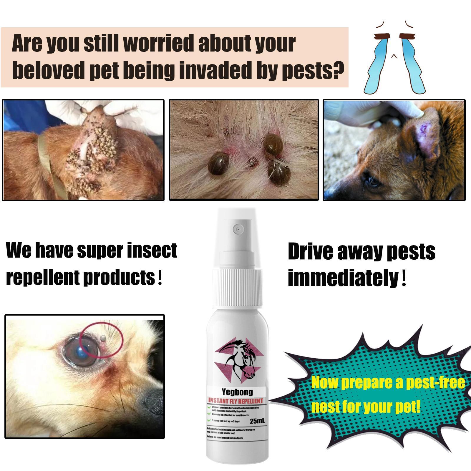 Pet Deworming, Flea And Tick Removal, Itching Spray For Cats And Dogs