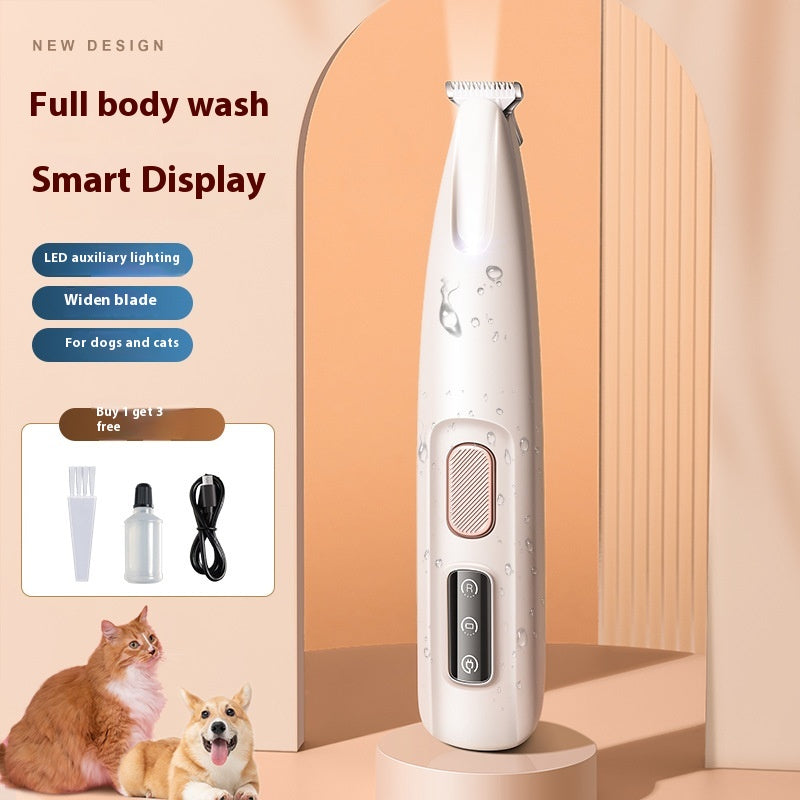 Waterproof Pet Paw Trimmer with LED Display