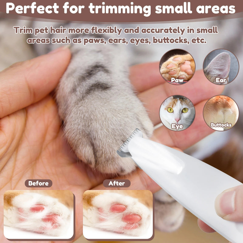 Waterproof Pet Paw Trimmer with LED Display