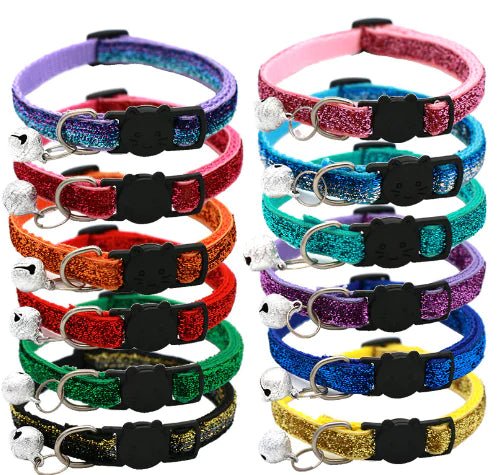 Adjustable Colorful Cat Collar with Bell for Pets - Mascotitas
