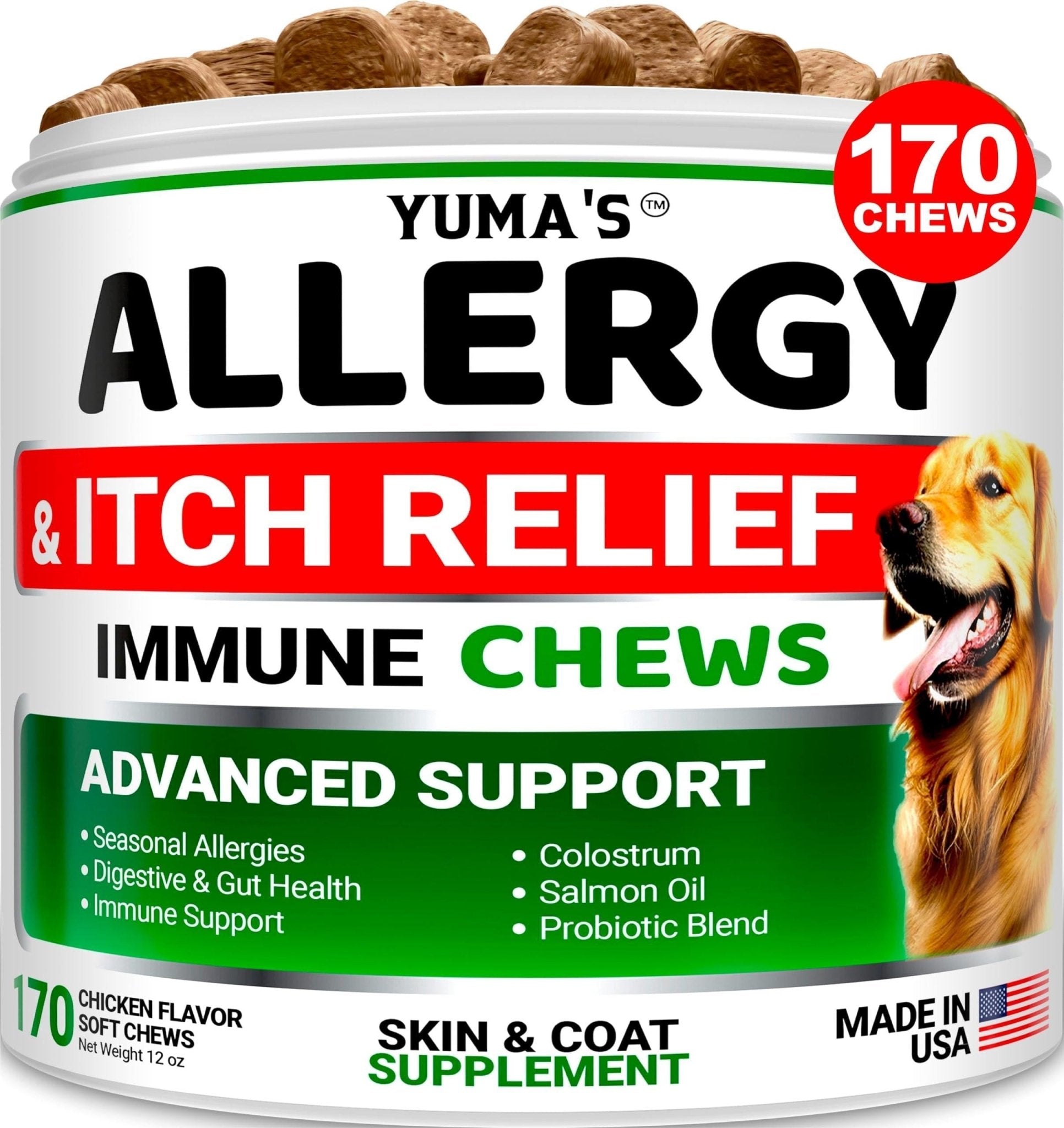 Allergy Relief Chews for Dogs — 170 Treats - Mascotitas