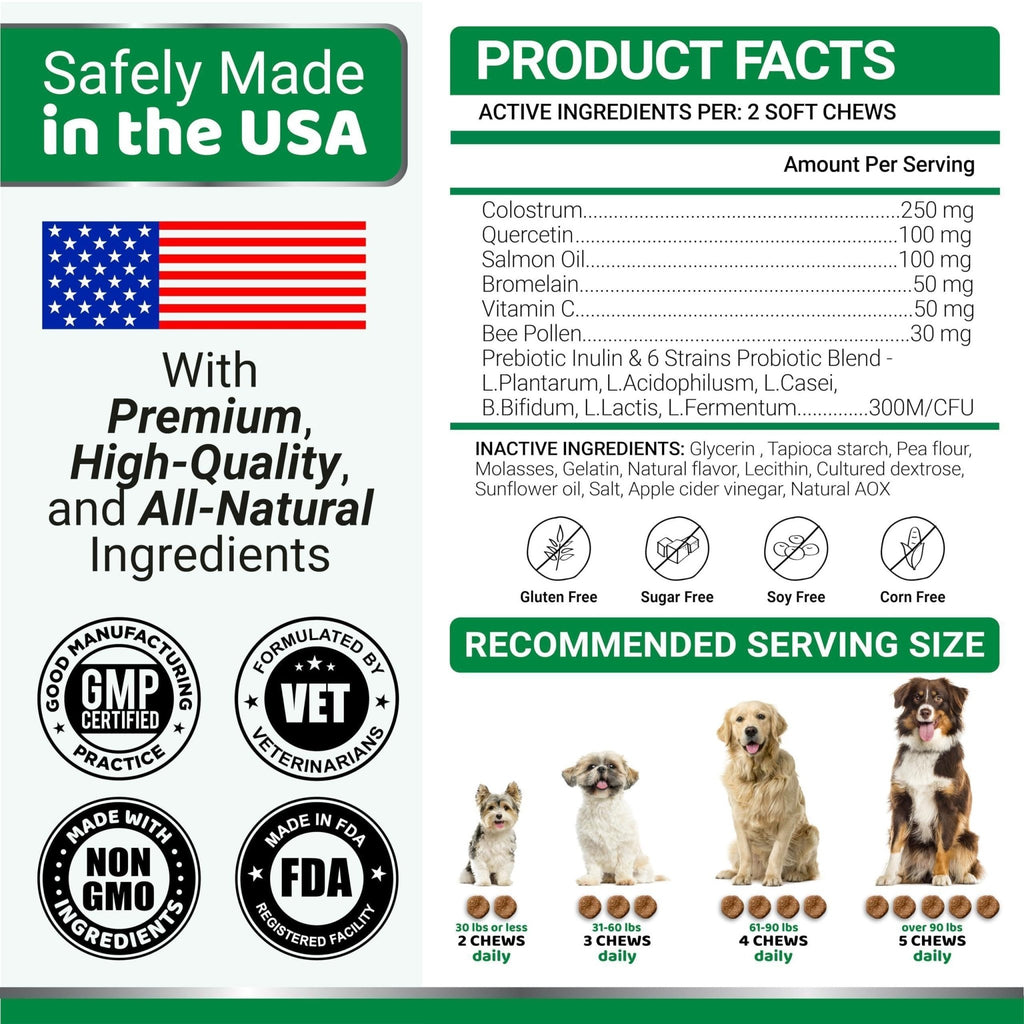Allergy Relief Chews for Dogs — 170 Treats - Mascotitas