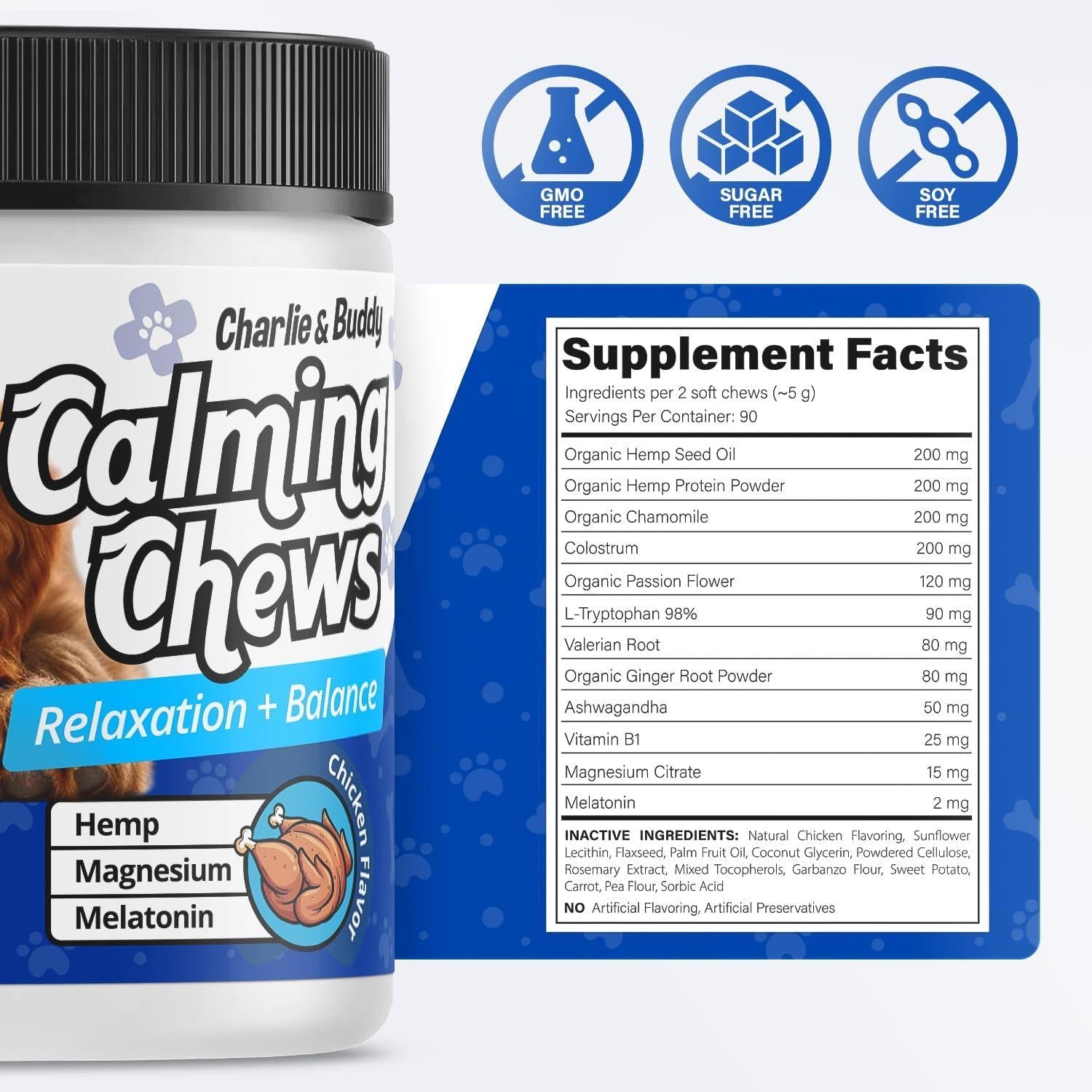 Calming Chews for Dogs — Chicken Flavor - Mascotitas