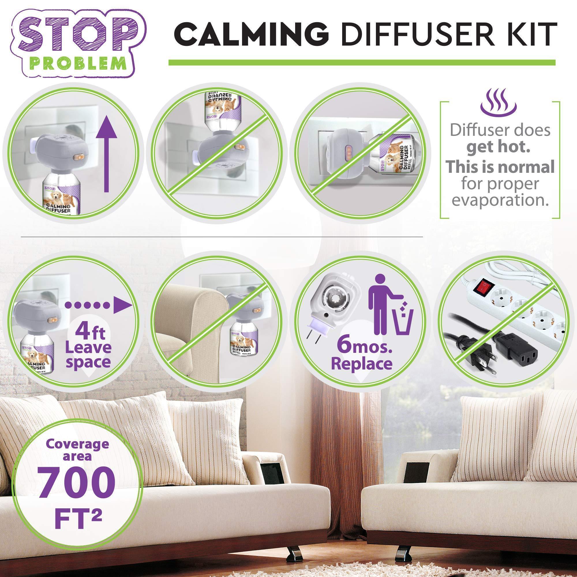 Cat Calming Diffuser Pet Anti Anxiety Feline Pheromones Plug in Stress Relief - Mascotitas