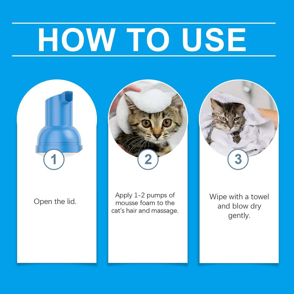 Cat Cleaning Mousse Mild Non - irritating - Mascotitas