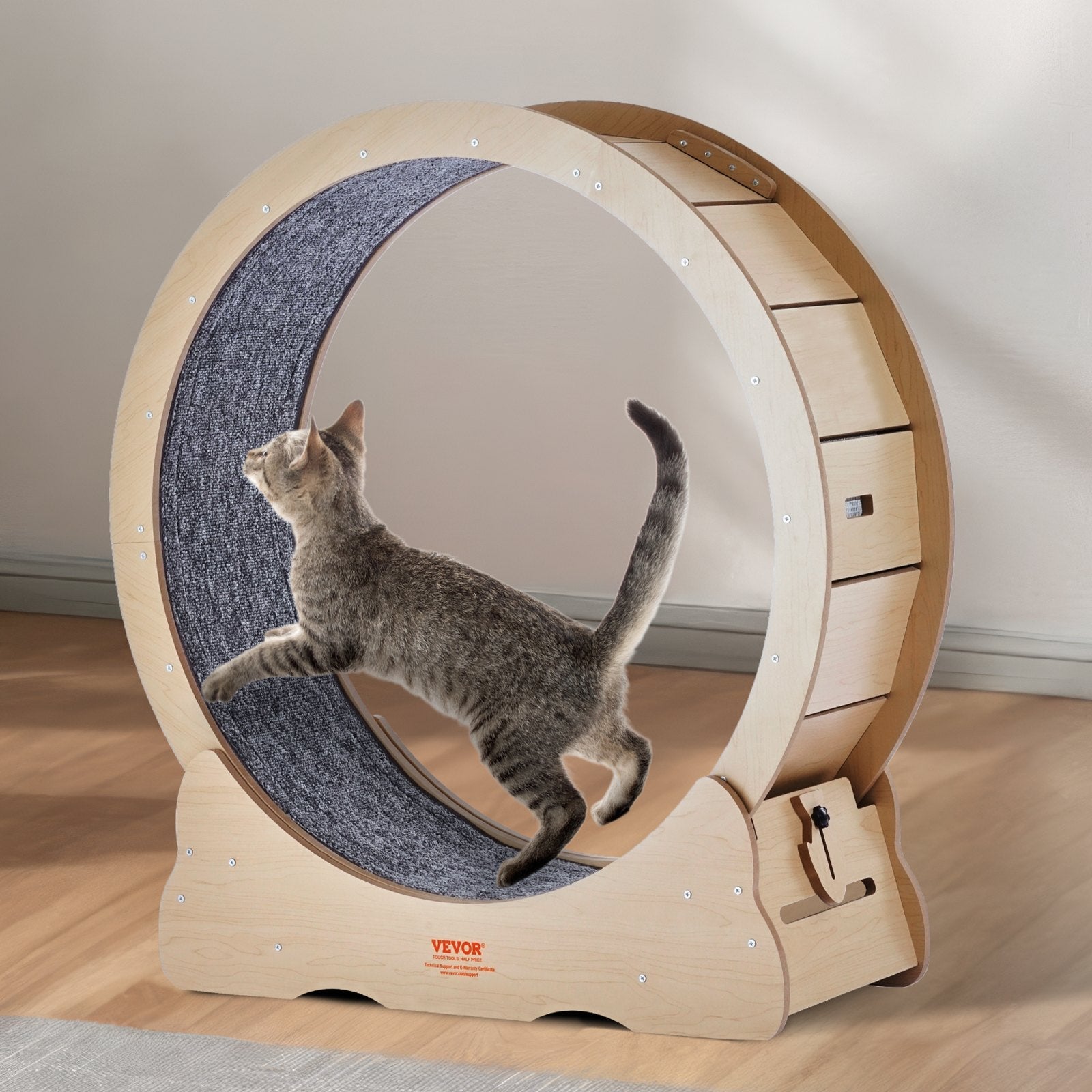 Cat Exercise Wheel Large Cat Treadmill Wheel For Indoor Cats 35.8 Inch - Mascotitas