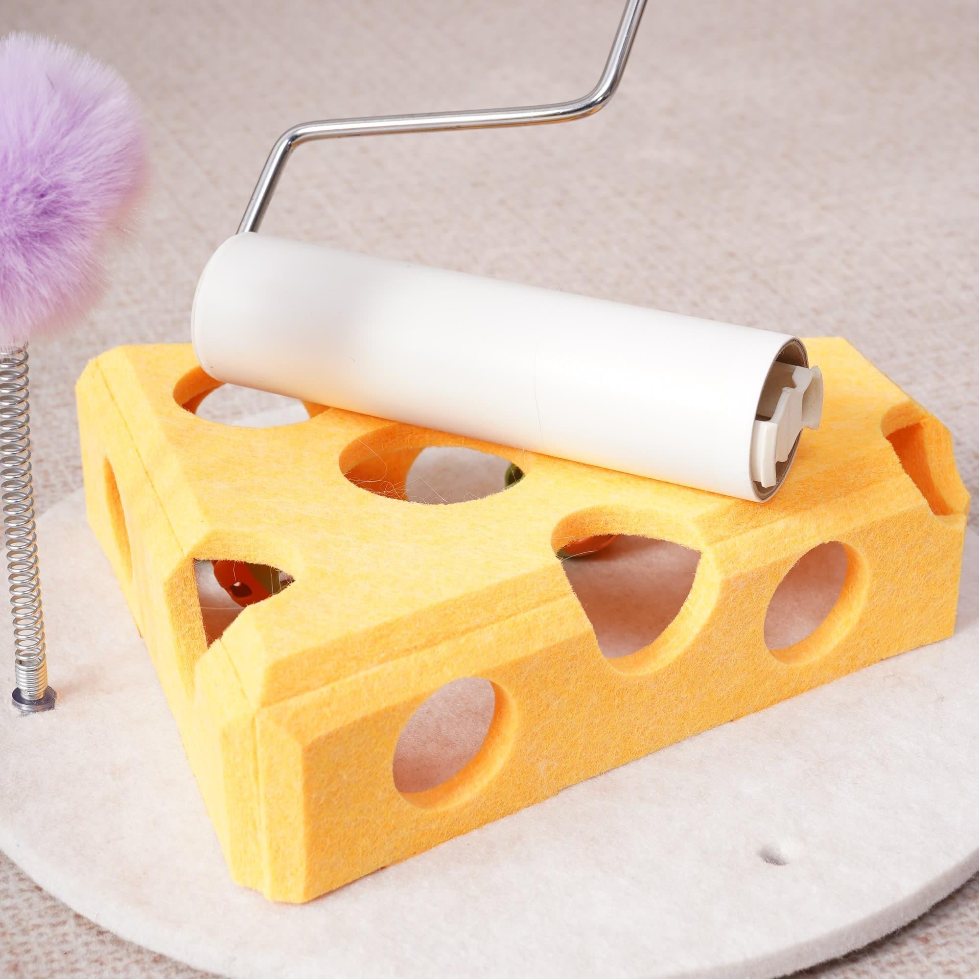 Cat Puzzle Toy With Ball And Spring - loaded Wand Felt Indoor Cat Toy Box Suction Cup Base Treat Puzzle Helps Cats Play Independently And Improves Their Intelligence. - Mascotitas