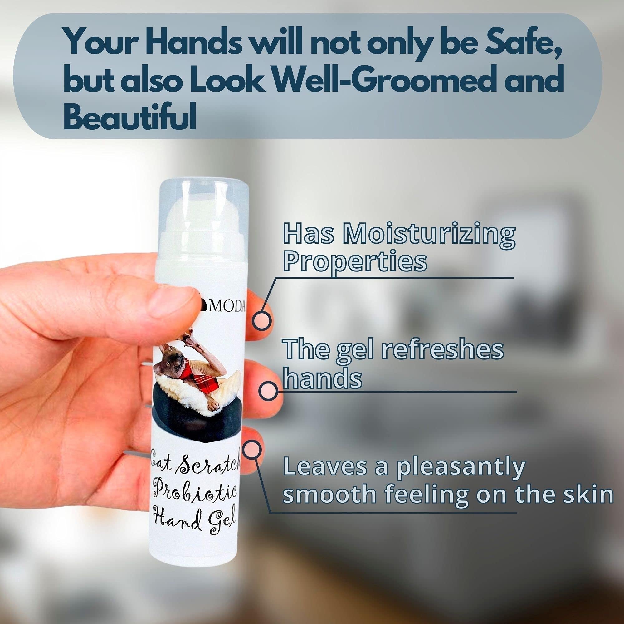 Cat Scratch Probiotic Hand Gel 50 ml Hygienic Treatment for Kitten Owners - Mascotitas