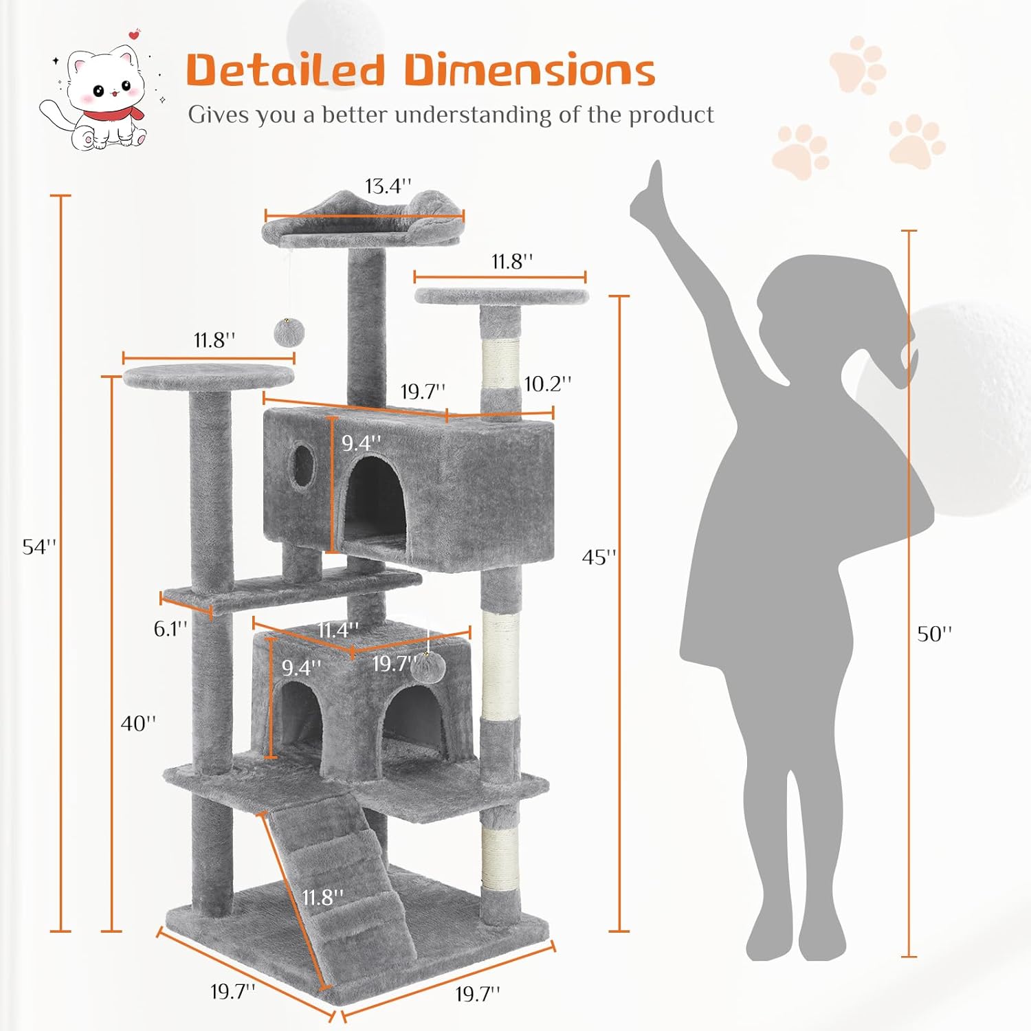 Cat Tree Tower - Multi - level - Mascotitas