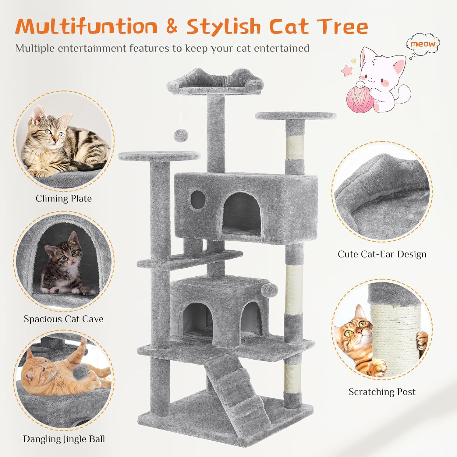 Cat Tree Tower - Multi - level - Mascotitas