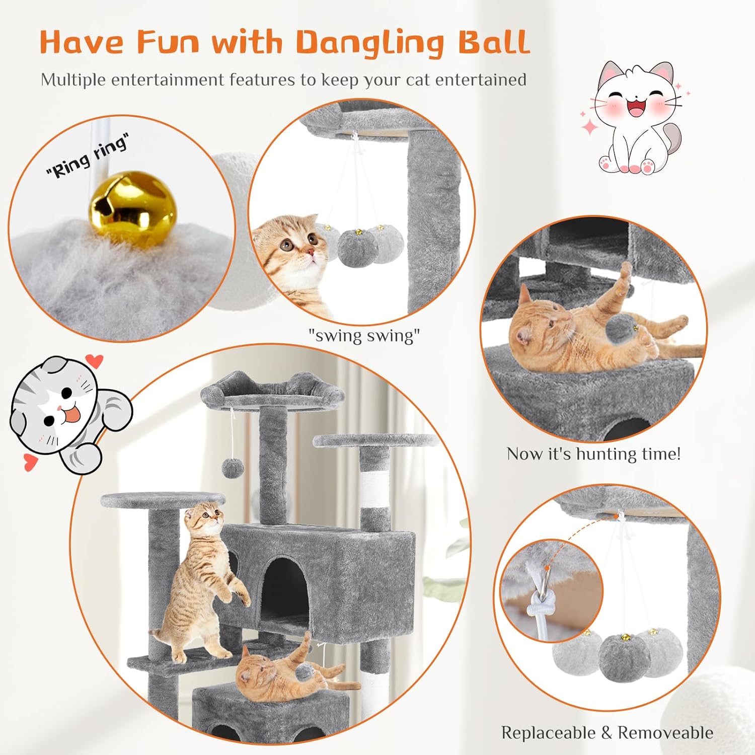 Cat Tree Tower - Multi - level - Mascotitas
