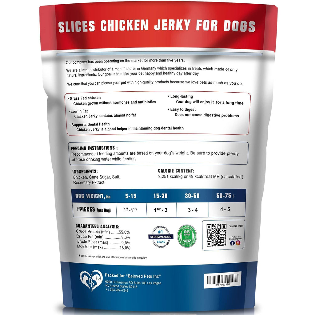 Chicken Jerky Dog Treats — 1.5 lb Grain Free - Mascotitas