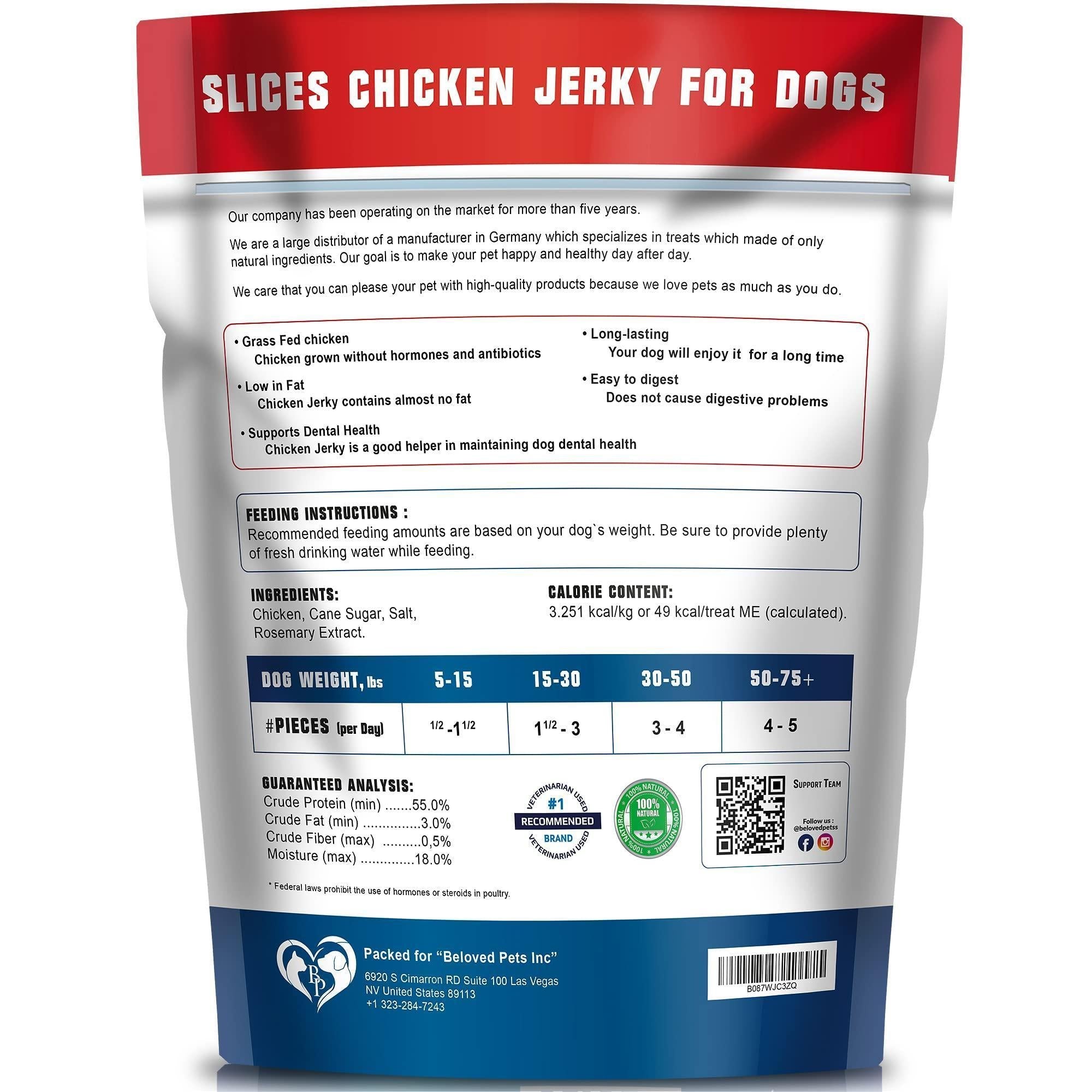 Chicken Jerky Dog Treats — 1.5 lb Grain Free - Mascotitas