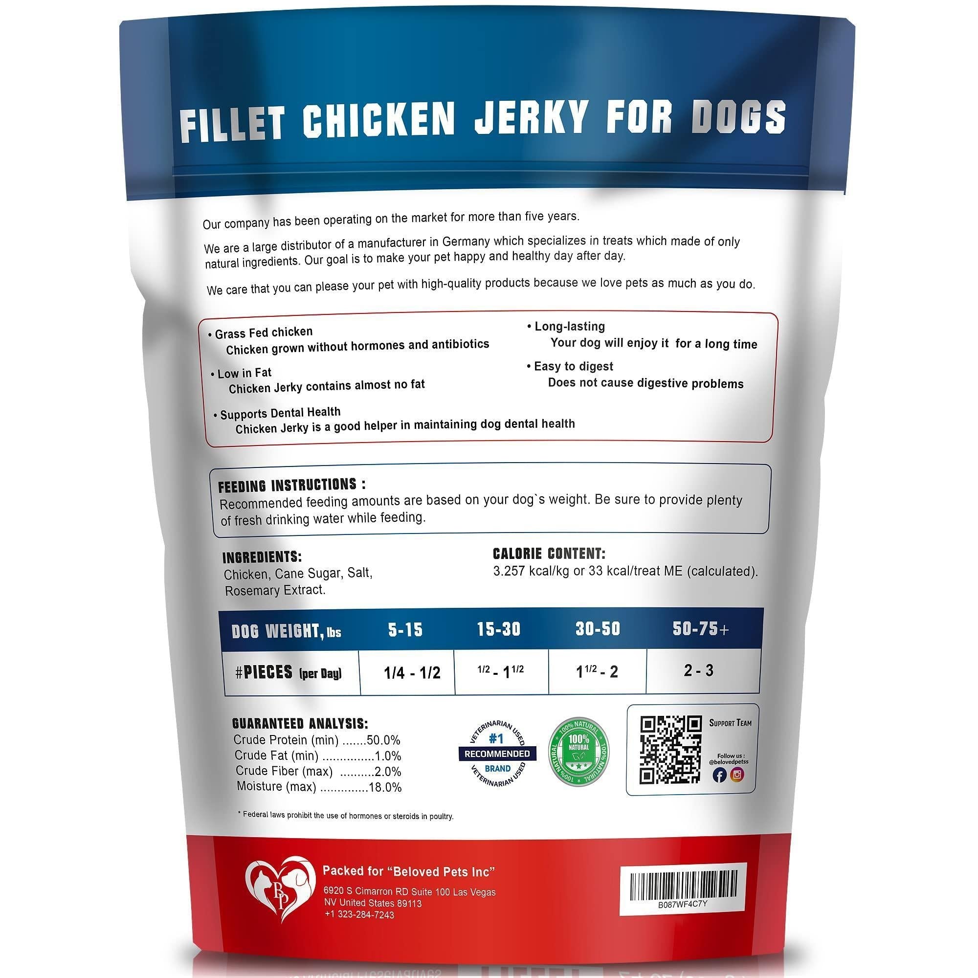 Chicken Jerky Strips for Dogs — 1.5 lb - Mascotitas