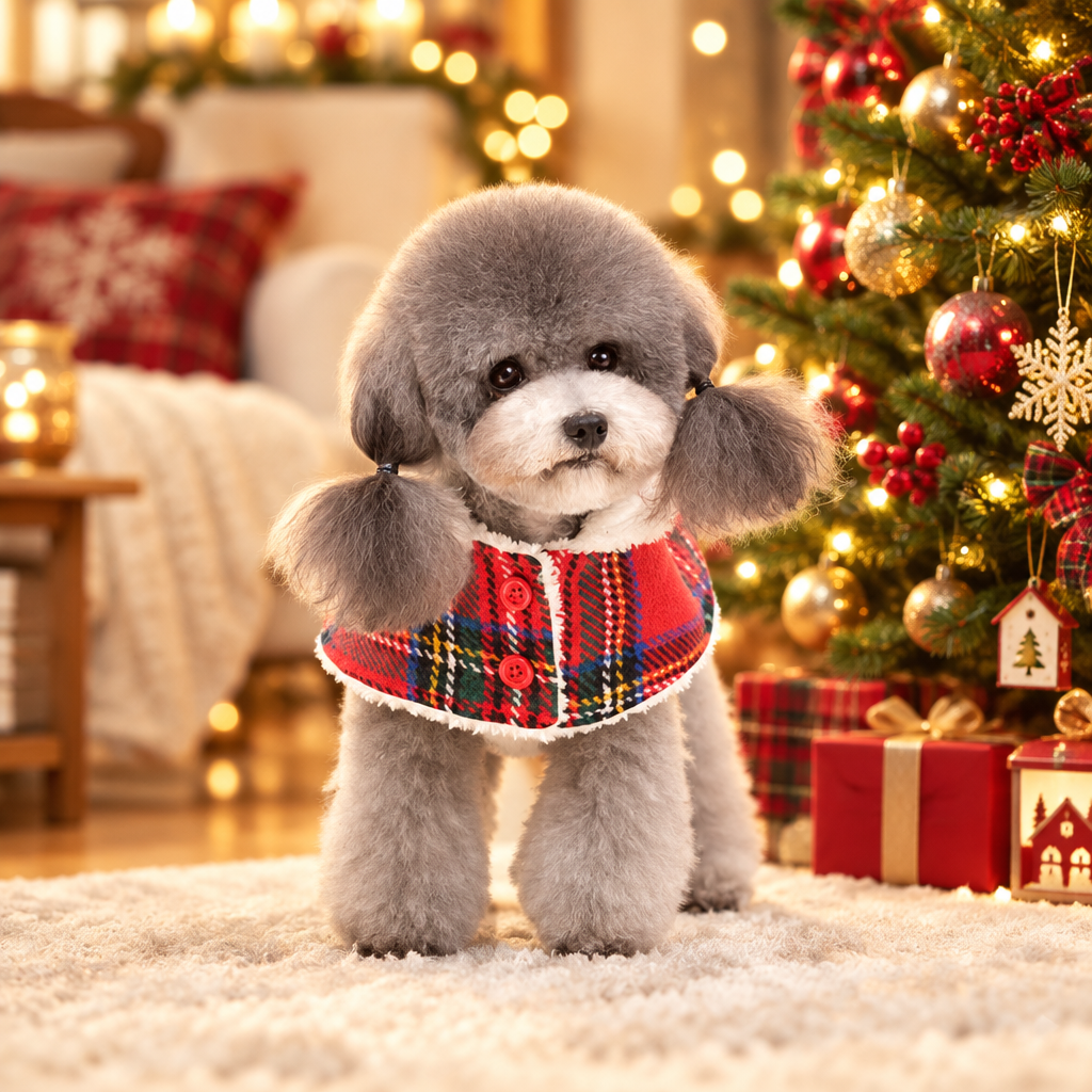 Suéter navideño rojo para perros