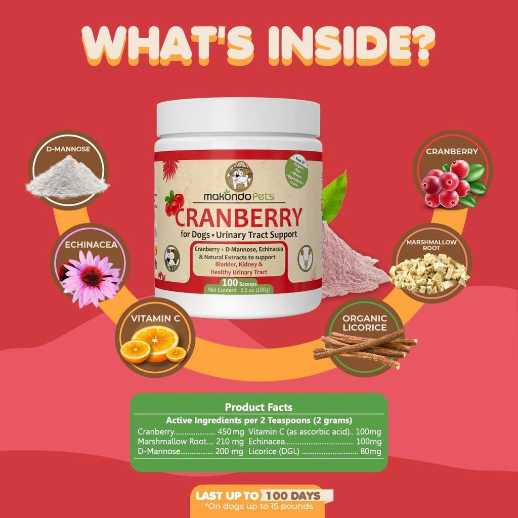 Cranberry UTI & Kidney Support for Dogs - Mascotitas
