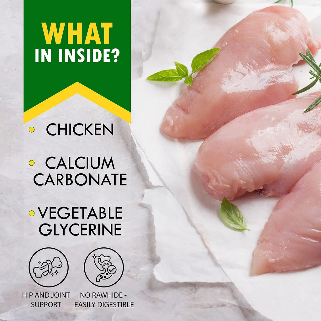 Dog Calcium Bones Wrapped Chicken & Rawhide - Mascotitas