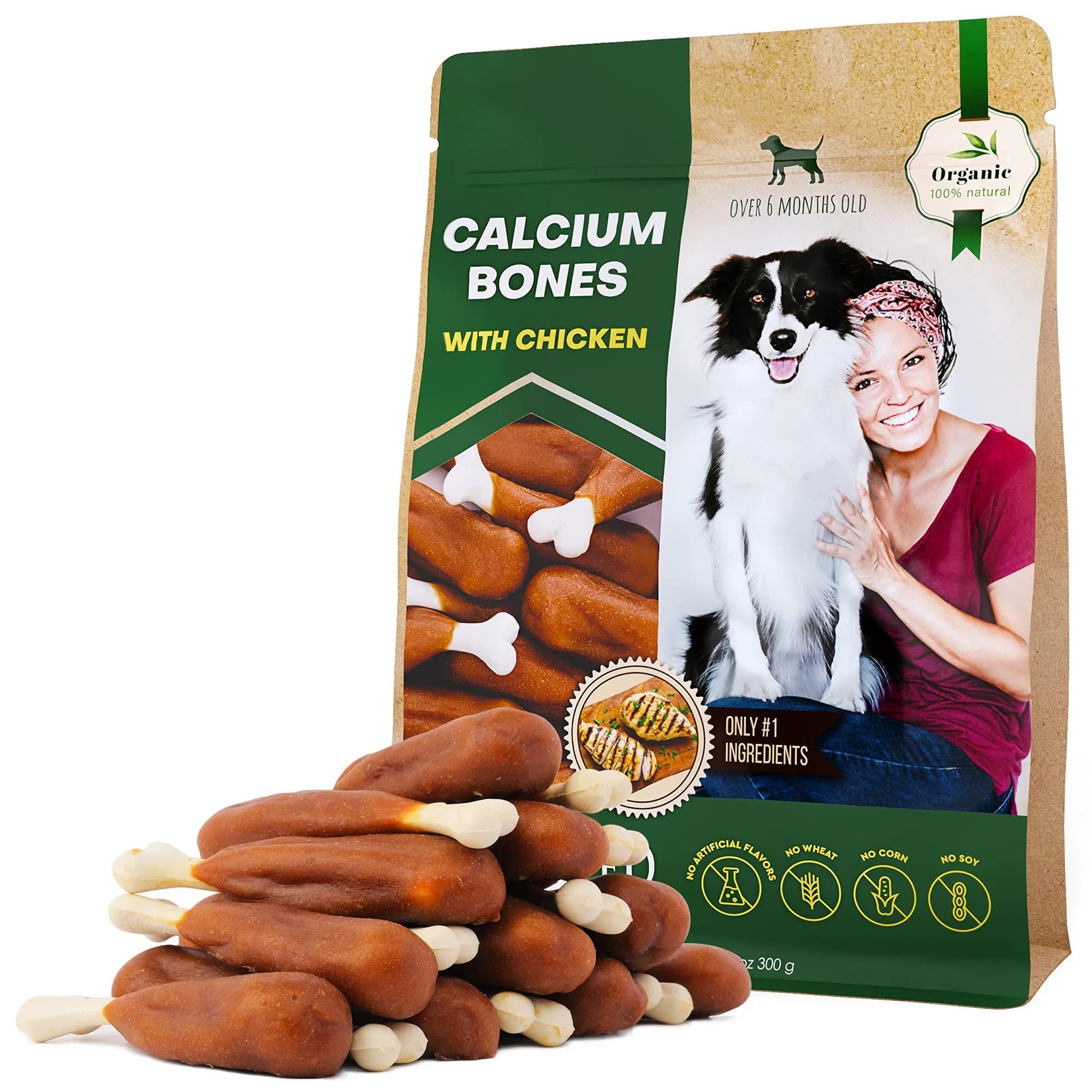 Dog Calcium Bones Wrapped Chicken & Rawhide - Mascotitas