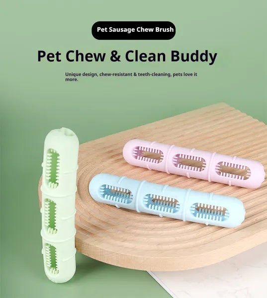 Dog Chew Toy & Teeth Cleaning Brush