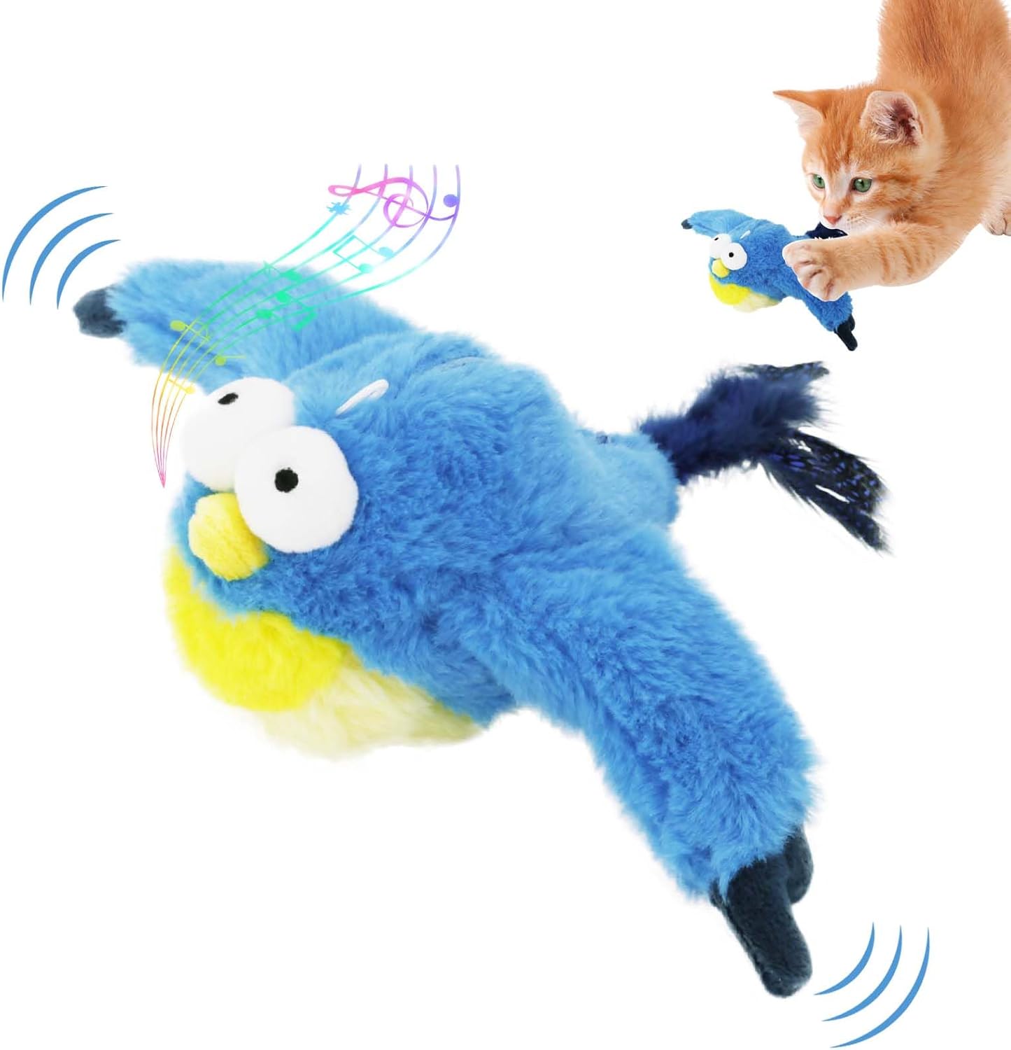 Flapping & Chirping Bird Toy for Indoor Cats - Mascotitas