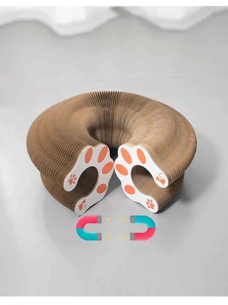Folding Cat Scratcher, A Magical Foldable Toy - Mascotitas