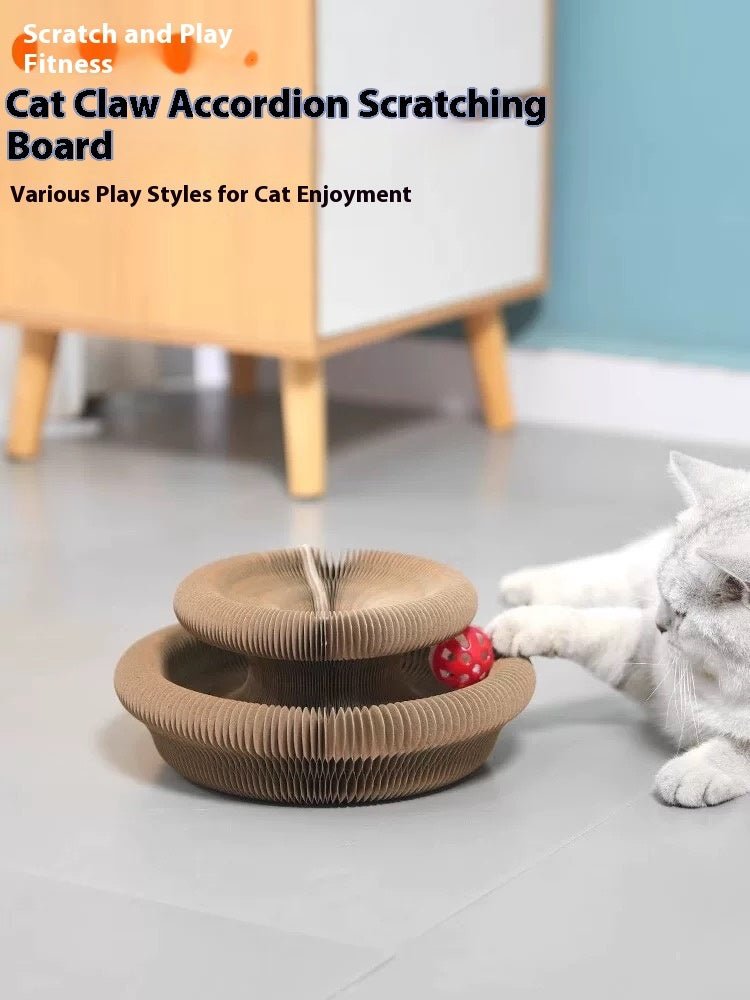 Folding Cat Scratcher, A Magical Foldable Toy - Mascotitas