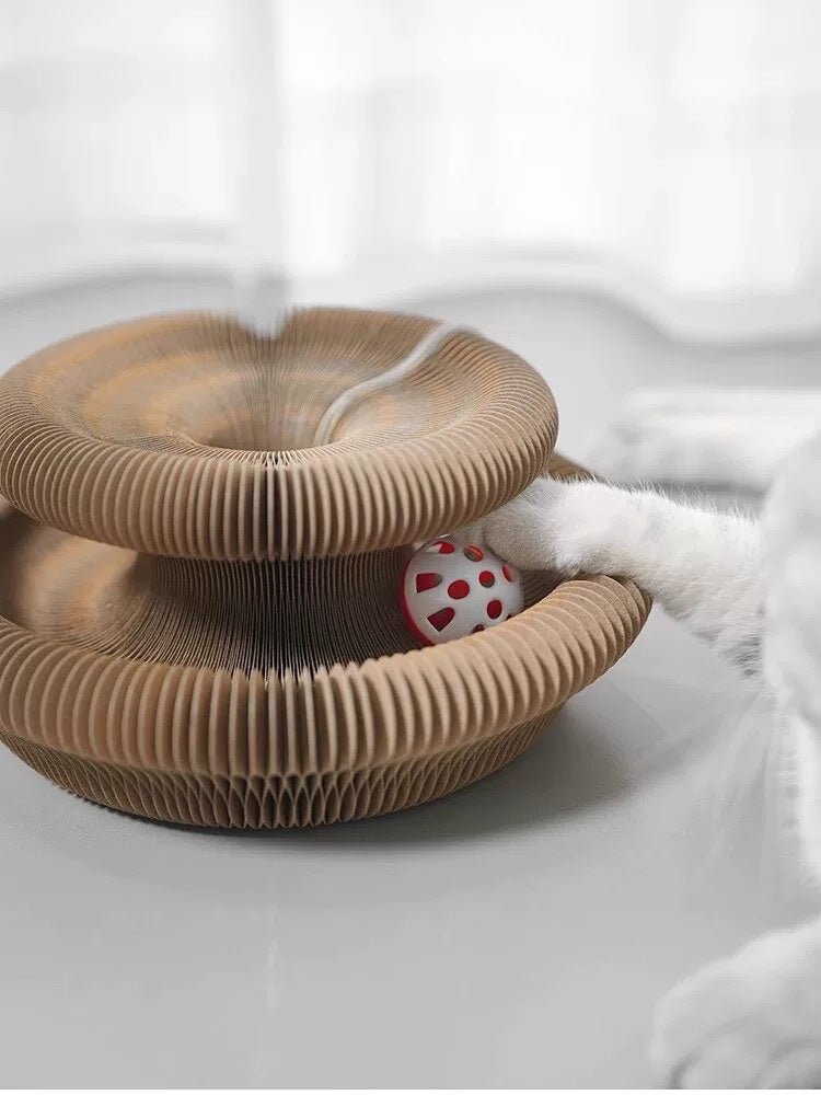 Folding Cat Scratcher, A Magical Foldable Toy - Mascotitas