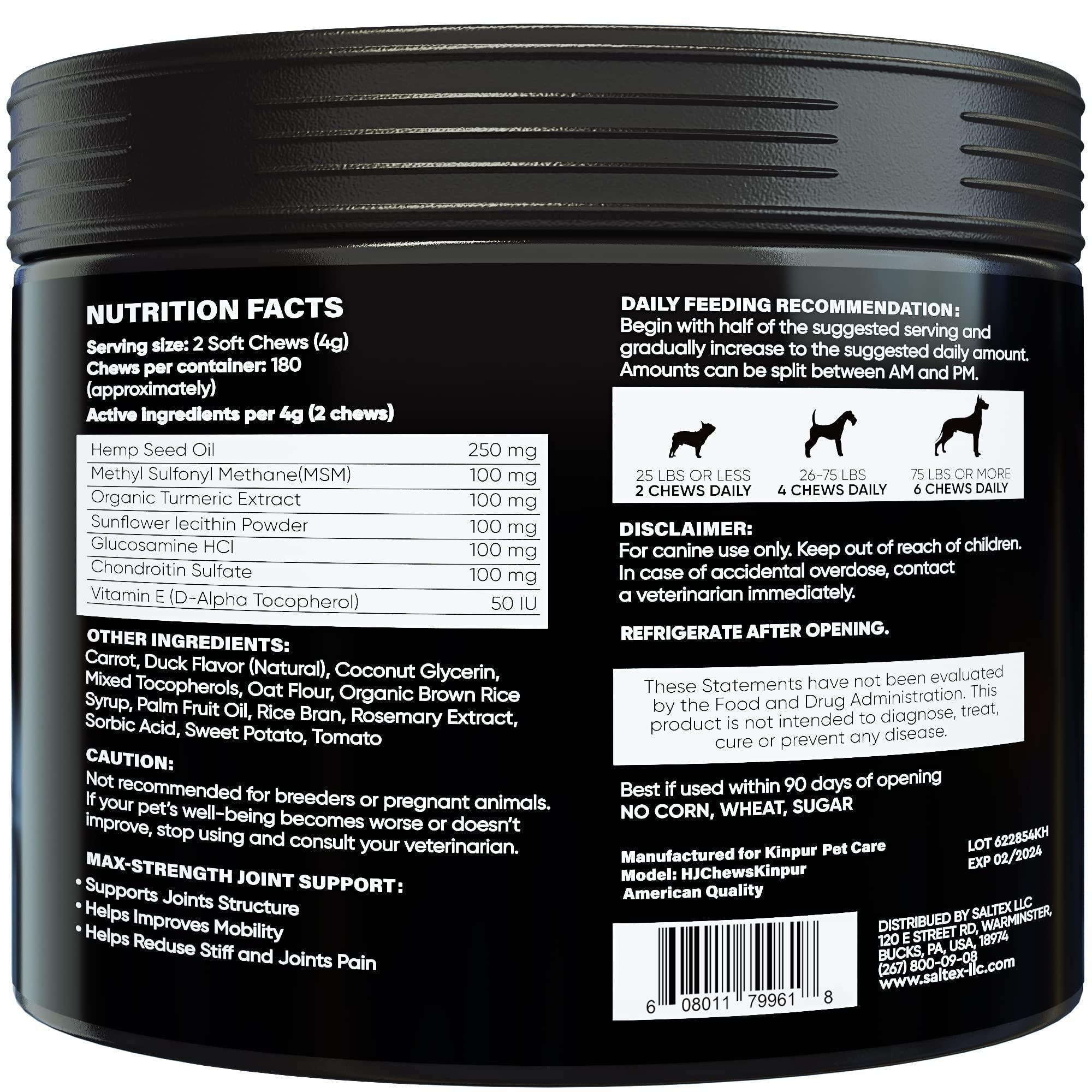 Glucosamine & Chondroitin Joint Chews for Dogs - Mascotitas